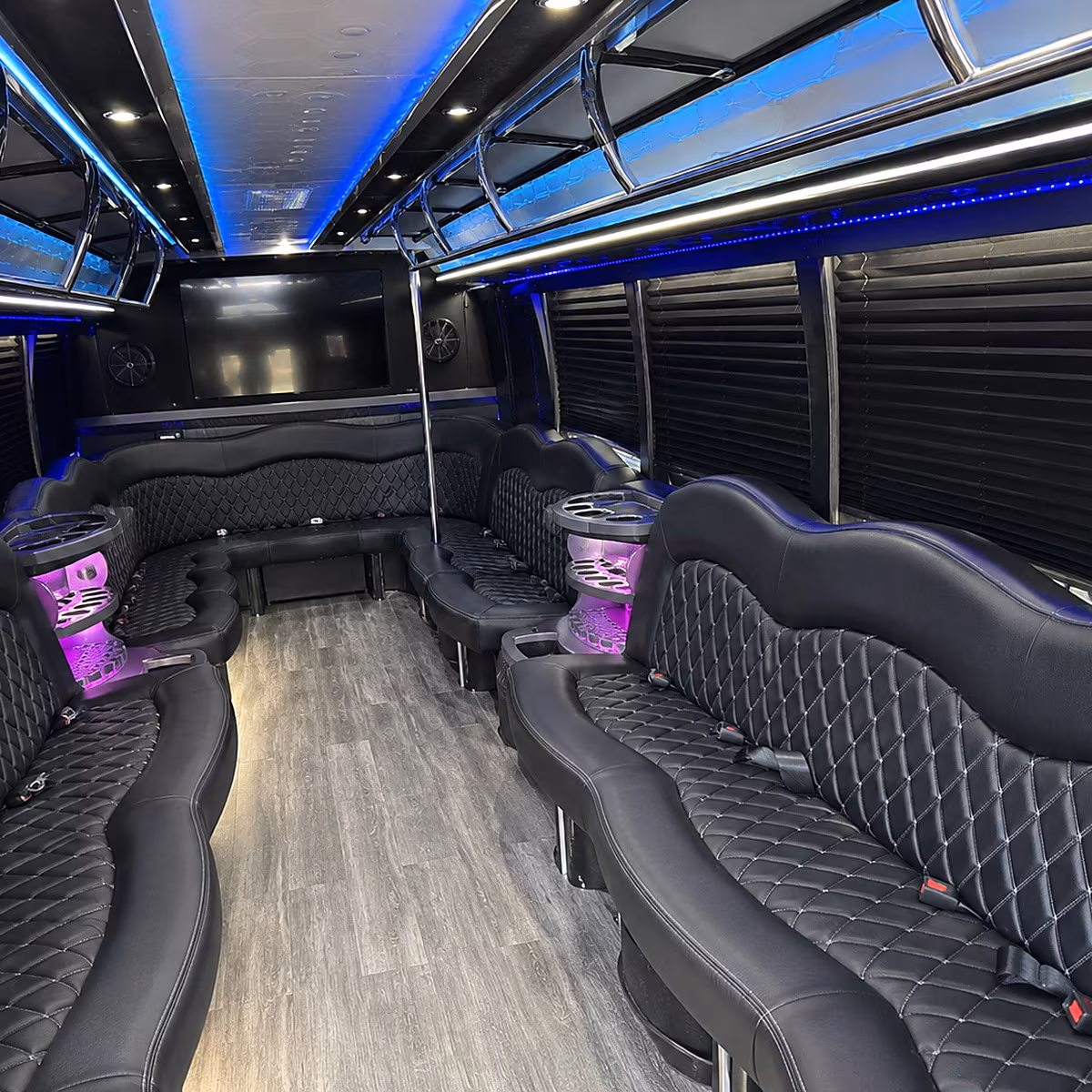 clifton party bus rental interior